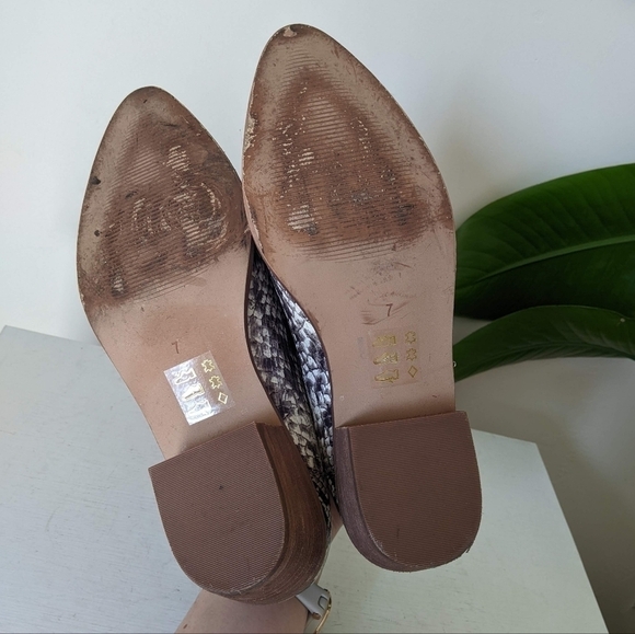 Madewell Sonia Leather Snakeskin Low Chelsea Ankle Boots Booties - Picture 6 of 8